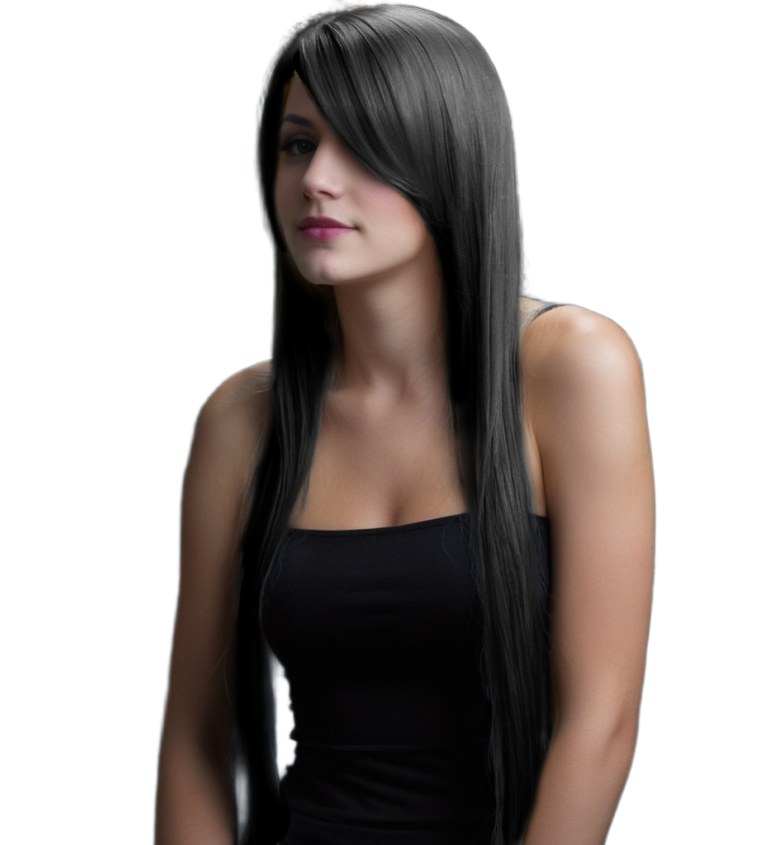 Černá dámská paruka Valeria