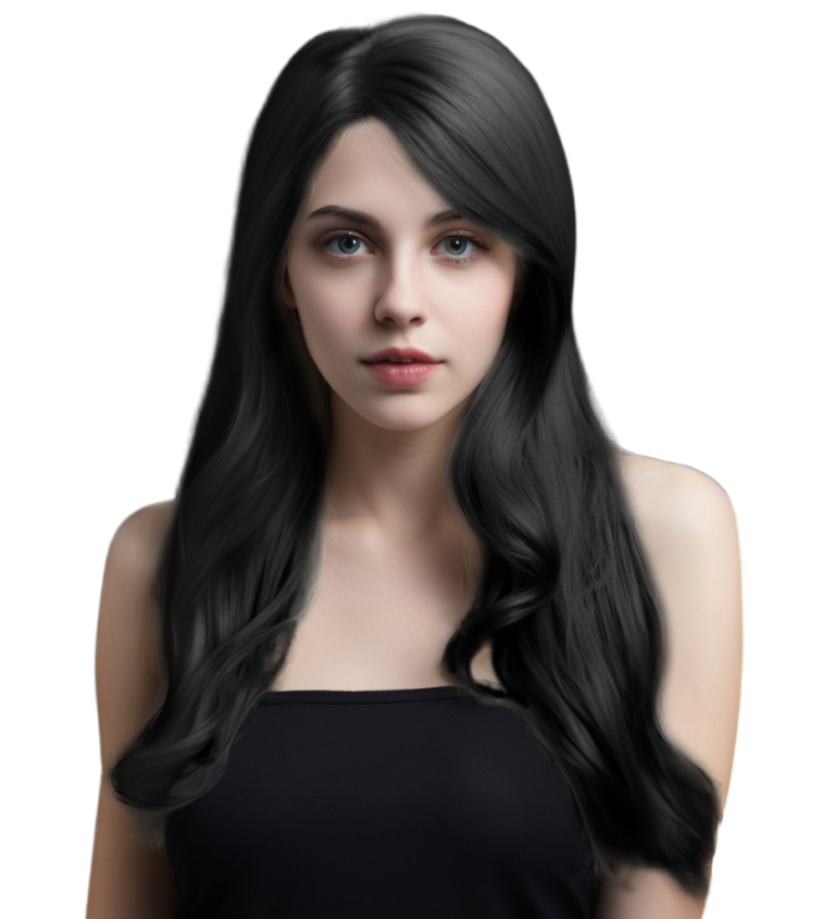 Černá dámská paruka Denise