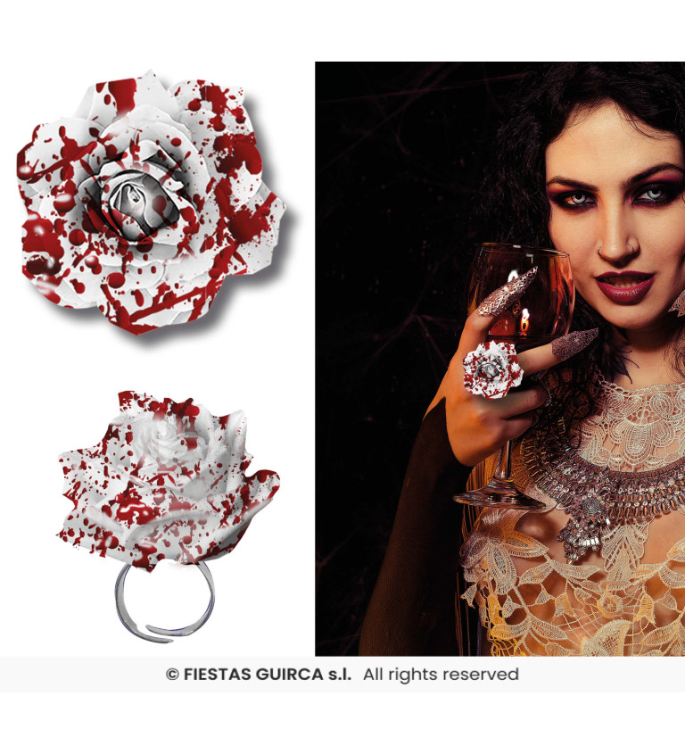 Prsten - krvavá růže