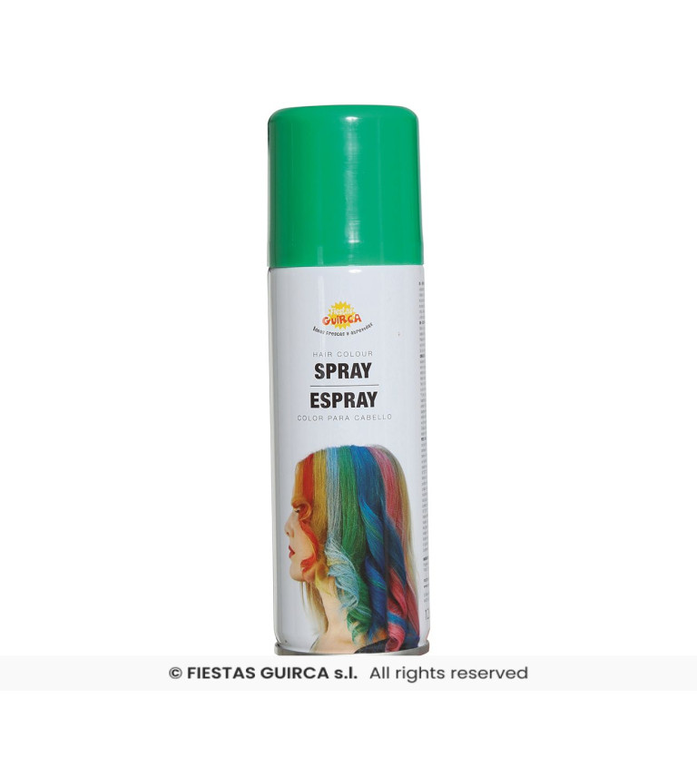 Zelený sprej na vlasy