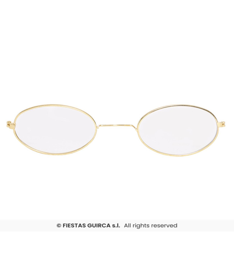 Zlaté oválné brýle