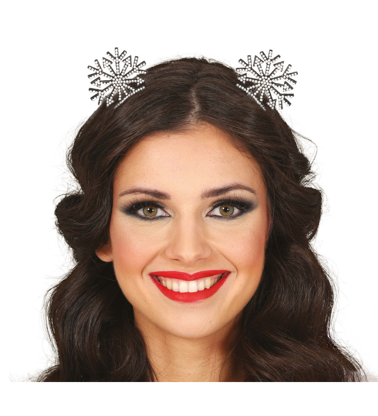 Zářivá čelenka sněhová vločka