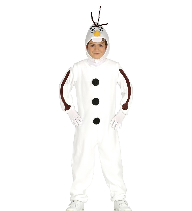 Sněhulák – dětský karnevalový kostým