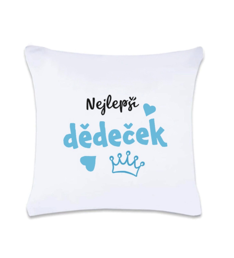 Polštář s potiskem - Nejlepší dědeček, 40x40 cm