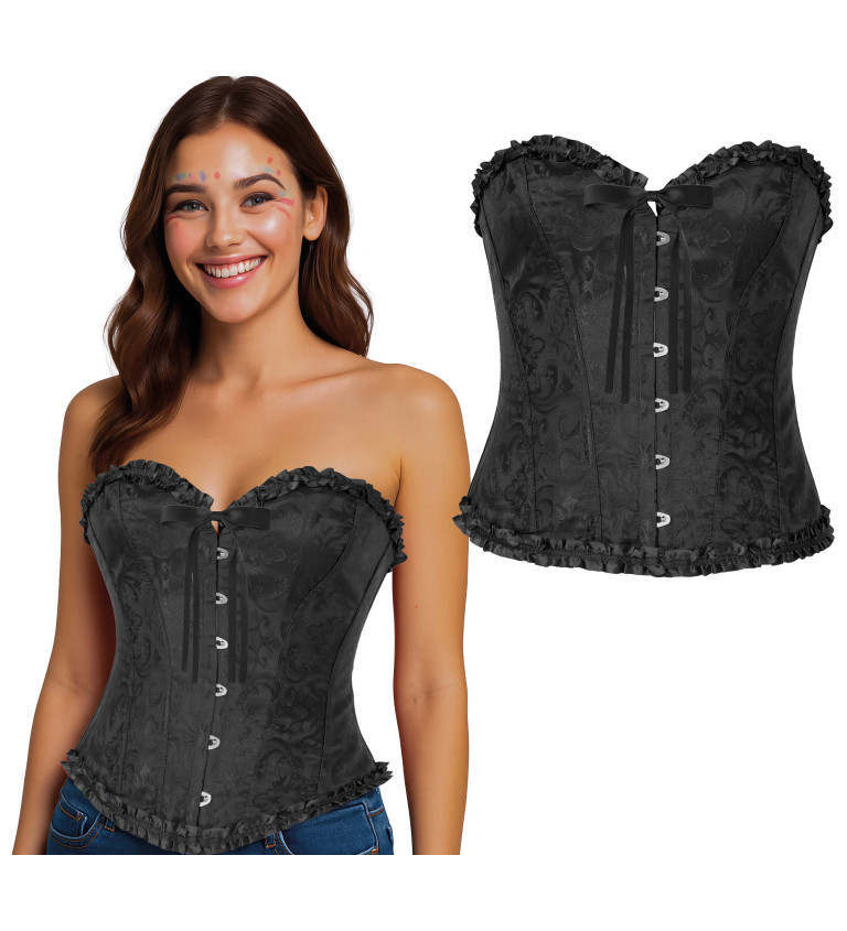 Korzet černý s krajkou