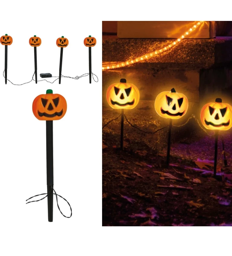 Zahradní dýňové lucerny 4 ks