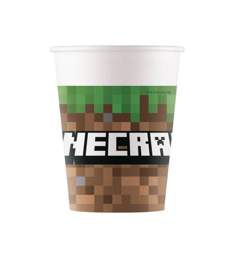 Papírové kelímky Minecraft 8 ks