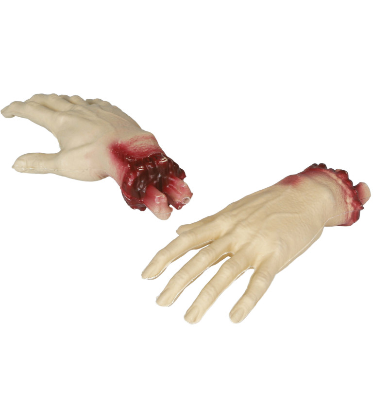 Realistická useknutá ruka na Halloween